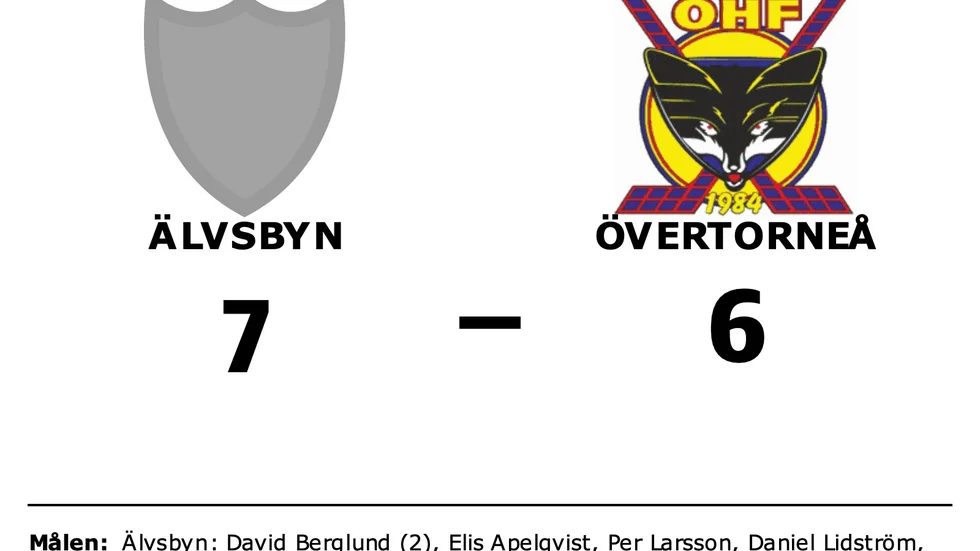 Älvsby IF Hockey vann mot Övertorneå HF