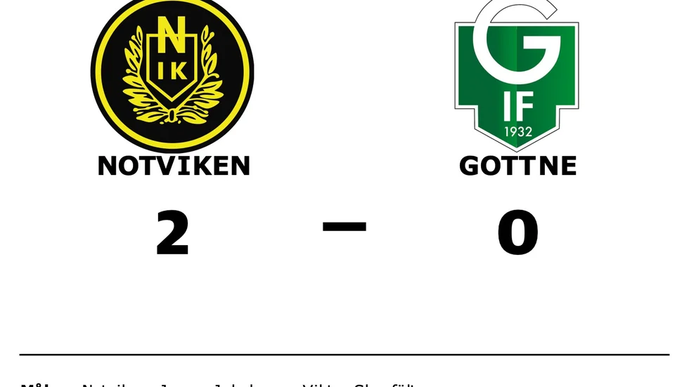 Notvikens IK vann mot Gottne IF