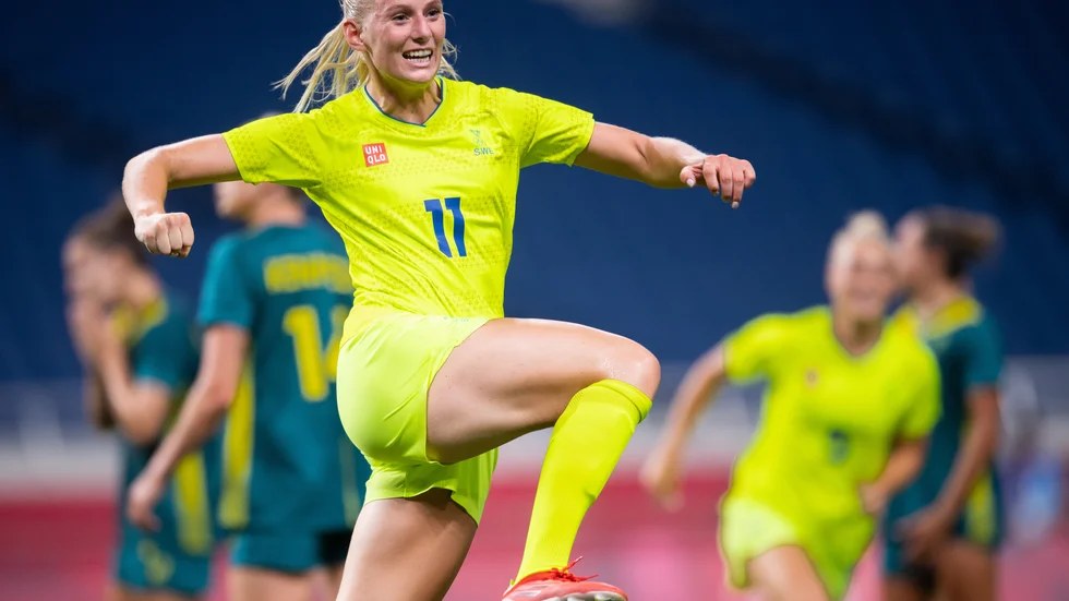 Stina Blackstenius i OS-form.