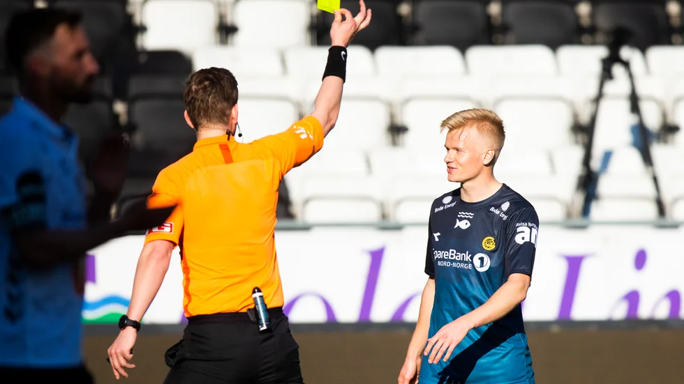 Axel Lindahl under en match med Bodø/Glimt. Arkivbild.