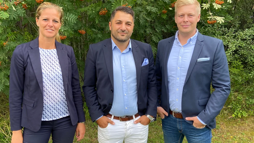 Lotta Carlsson, Aziz Halimi och Patrik Karlsson satsar på det nya bemanningsföretaget Mijob. 