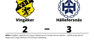 Seger för Hälleforsnäs i toppmötet med Vingåker