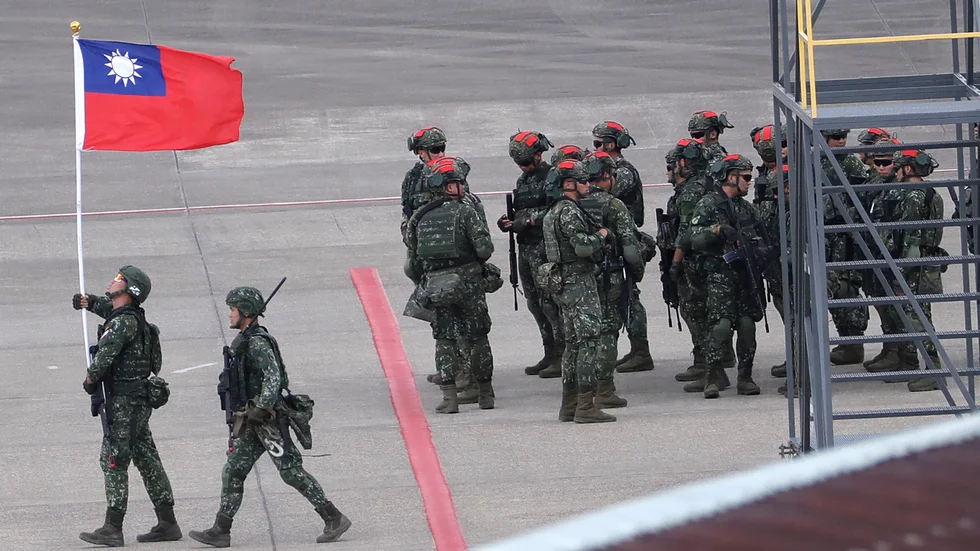 Taiwanesiska soldater under en årlig militärövning i landet tidigare i somras. Arkivbild.