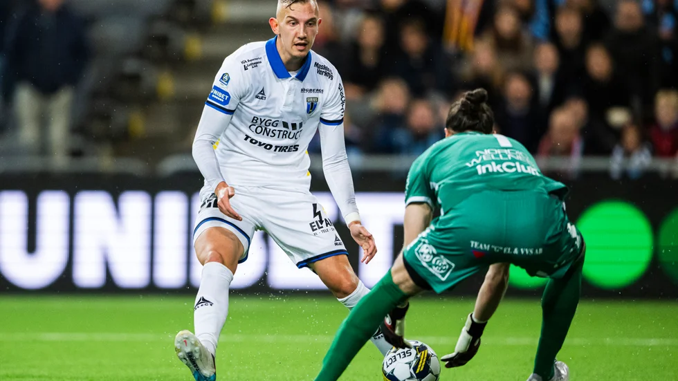 Jakob Voelkerling Persson under matchen mot Djurgården.