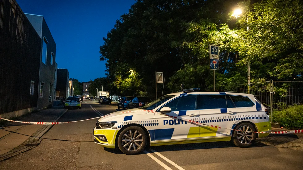 Polisinsats vid Christiania i Köpenhamn efter lördagens skottlossning. Arkivbild.