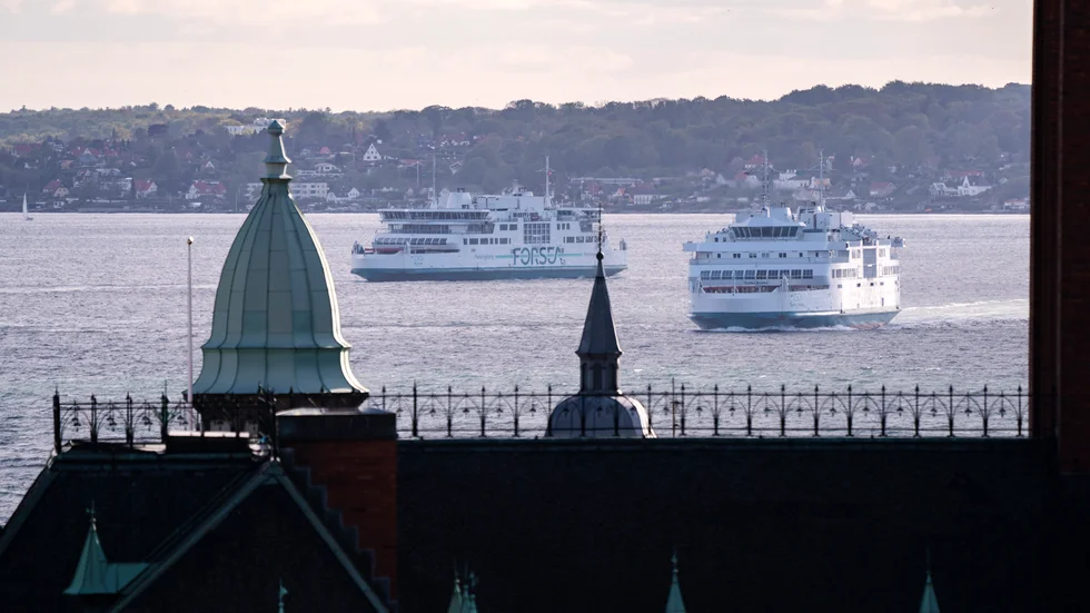 En kvinna har fallit från färjan Tycho Brahe som går mellan Helsingör och Helsingborg. Arkivbild.