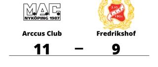 Arccus Club vann mot Fredrikshof