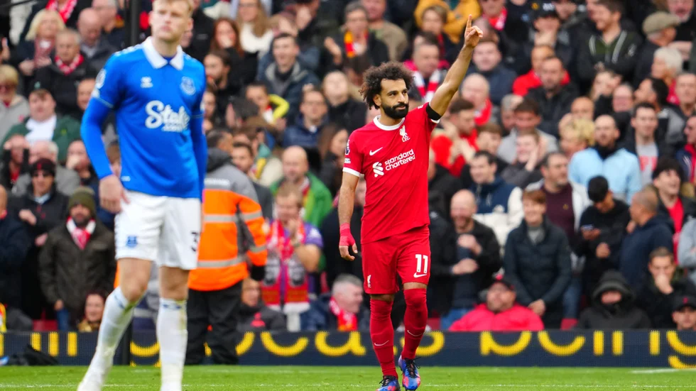 Mohamed Salah frälste Liverpool i derbyt.