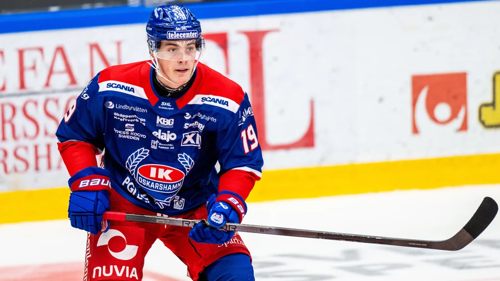 230914 Oskarshamns Dalibor Dvorsky under ishockeymatchen i SHL mellan Oskarshamn och Luleå den 14 september 2023 i Oskarshamn. 
Foto: Suvad Mrkonjic / BILDBYRÅN / COP 170 / SM0261