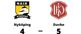 Duvbo för starka - Nyköping föll i förlängningen