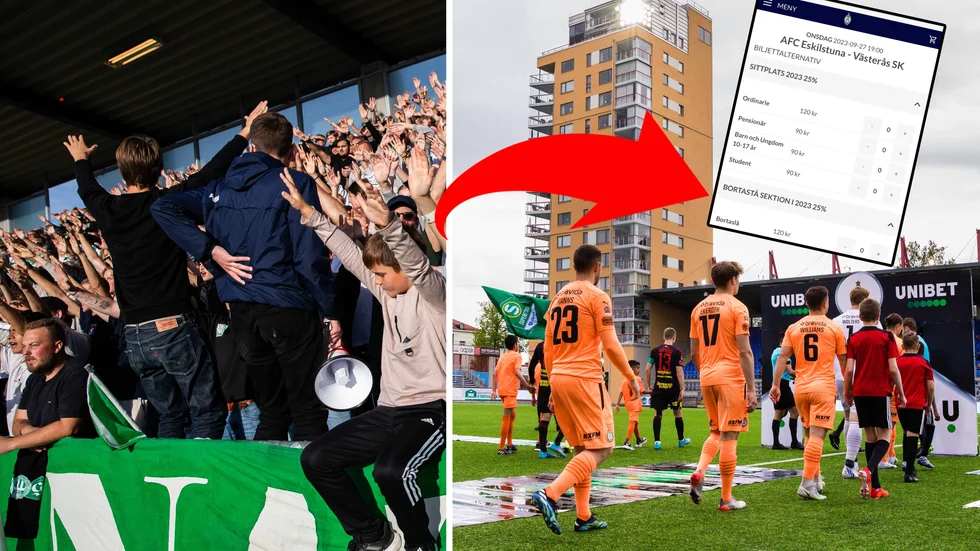 AFC Eskilstuna agerade och sänkte biljettpriset för bortasupportrarna efter påtryckningar från Västerås SK.