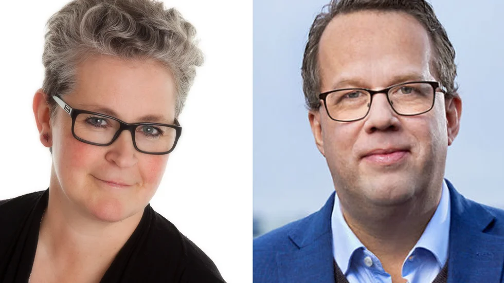 Helena Åsell, regionordförande Unionen Mälardalen och Martin Linder, förbundsordförande Unionen.
