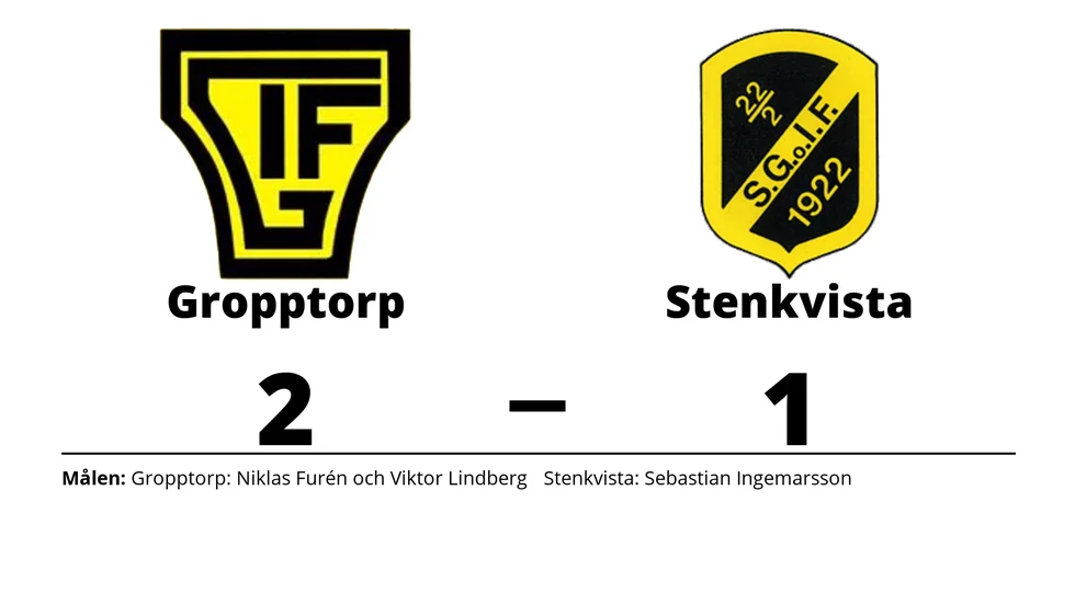 Gropptorps IF vann mot Stenkvista GoIF
