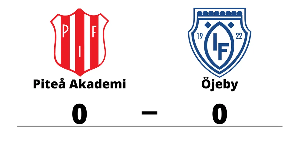 Piteå IF FF Akademi spelade lika mot Öjeby IF