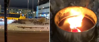 Här lyser Enköpings rondeller upp i luciamörkret