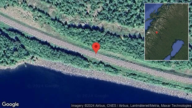 En personbil i vilttrafikolycka på väg 95