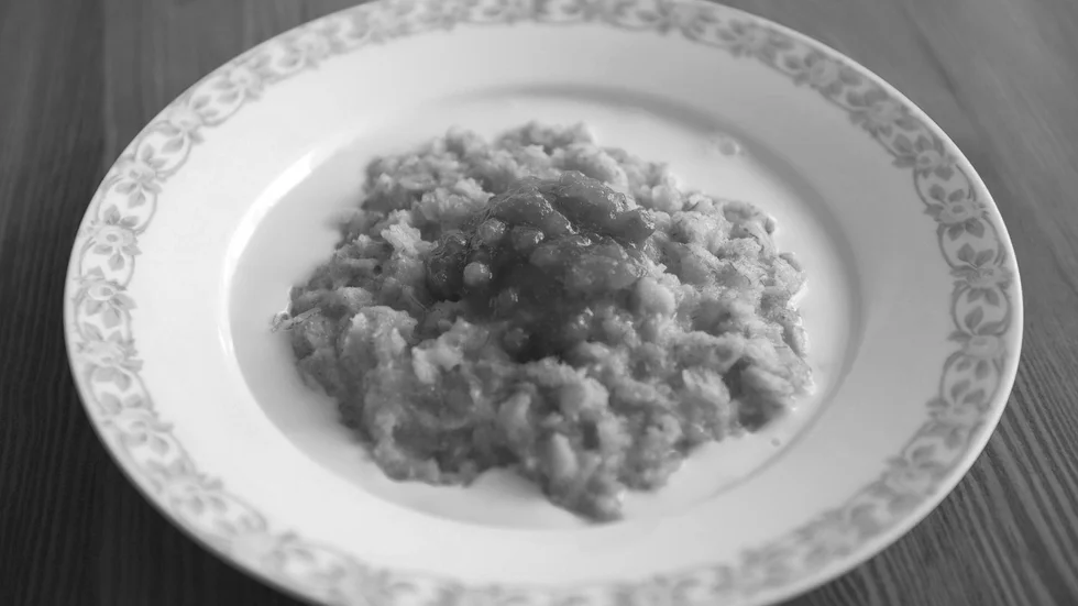 Ett fat gröt.