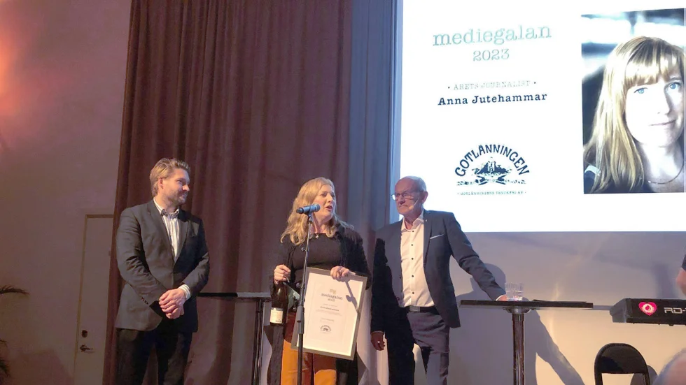 Juryn utsåg Anna Jutehammar, P4 Gotland, till Årets journalist på ön.