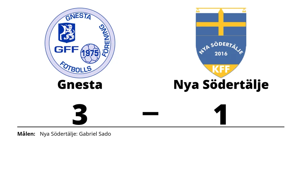 Gnesta FF Herr vann mot Nya Södertälje KFF