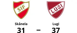 Skånela föll med 31-37 mot Lugi