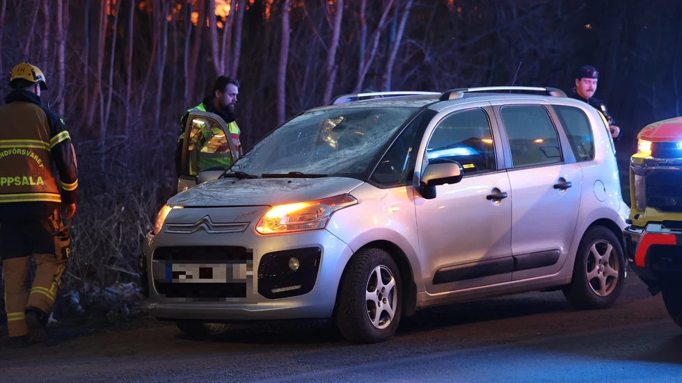 En cyklist blev påkörd på Tycho Hedéns väg vid 18-tiden på fredagskvällen.