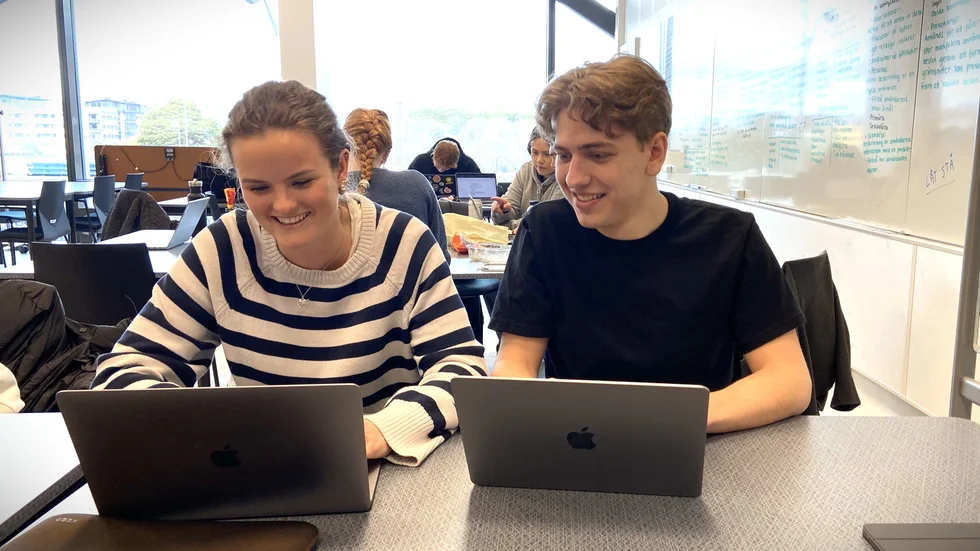 Irma Fristad, 22, och William Ewerblad, 23, läser civilingenjör med inriktning mot informationsteknologi. De kan räkna med höga löner.
