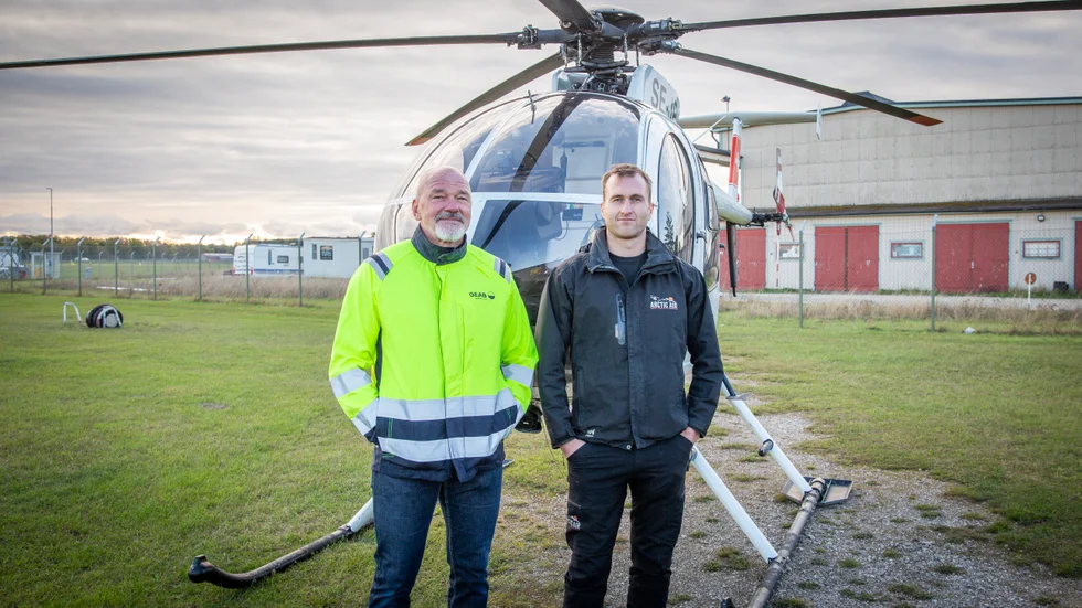 Ulf Nyman befinner sig inte längre i helikoptern med piloten Emil Karlsson, men för 10 år sedan var han en av dem som besiktade elledningar från skyn. 