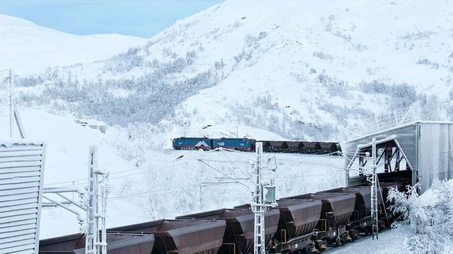 Björnfjells station mellan Kiruna and Narvik.