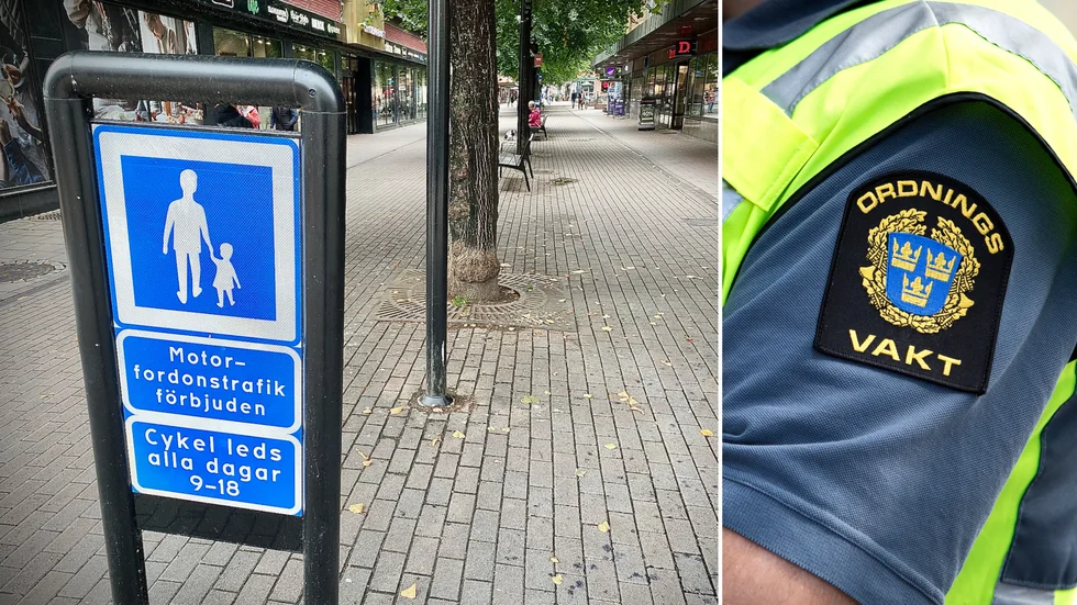 Larmet löd: en man utanför Citykompaniet i Skellefteå bär på sig ett vapen! Varningen nådde först en ordningsvakt i centrala Skellefteå.