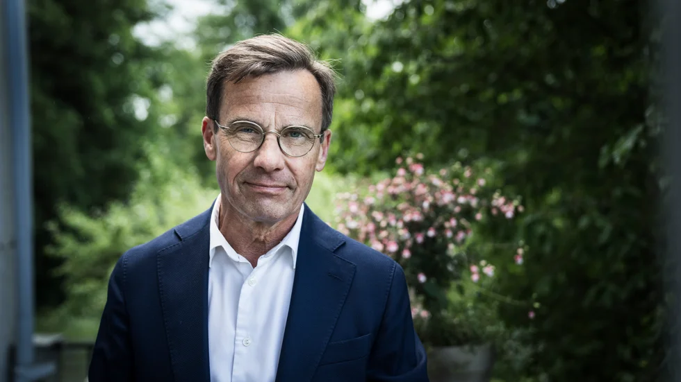 Statsminister Ulf Kristersson (M) i sitt hem i Strängnäs.