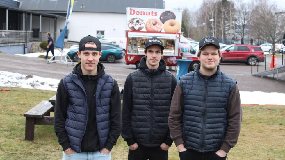 Hannes Stefansson, Eddie Lindblad och Elias Gustafsson var tre elever från Vimmerby Gymnasium som besökte mässan.