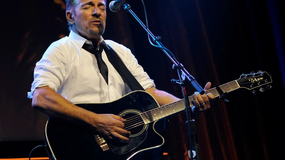 Bruce Springsteen kampanjar tillsammans med Barack Obama fram till presidentvalet. Arkivbild.