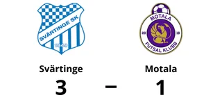 3-1-seger för Svärtinge mot Motala