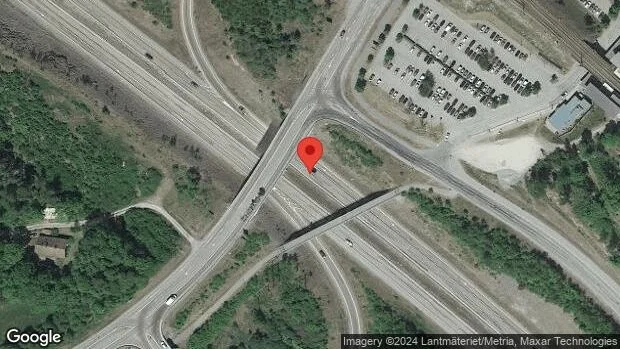 Hjort innanför viltstängslet på E20