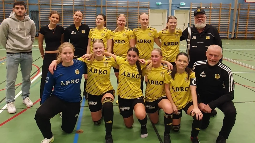 Vimmerbys IF:s lag som vann helgens futsalturnering i Högsby.