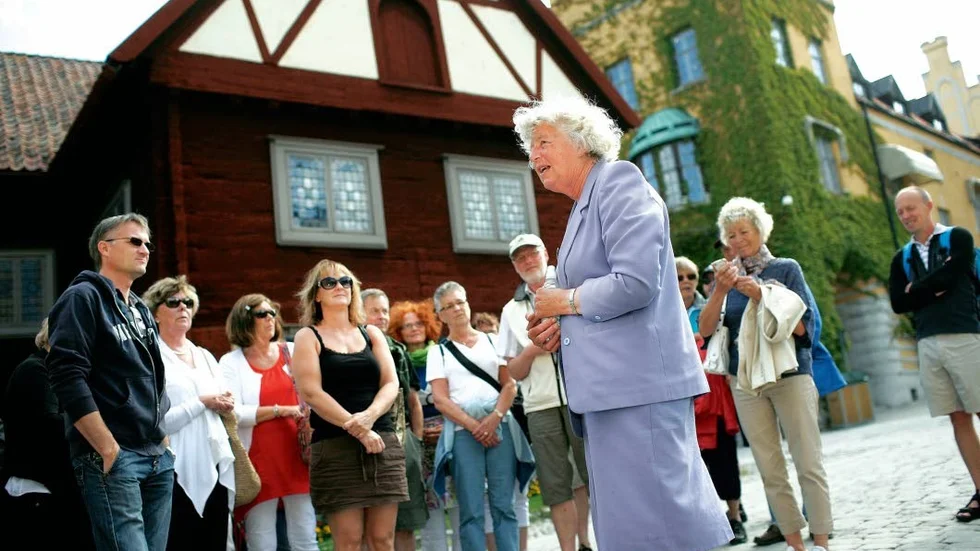 Guidning i Visby innerstad med Gertrud Lyrung.