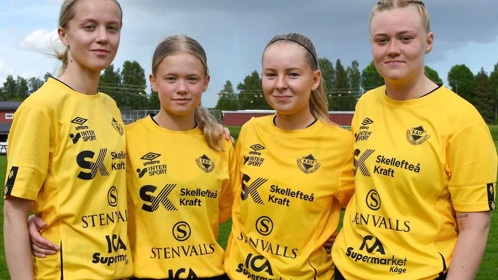 Annie Marklund, Alice Söderlund, Frida Marcusson och Alwa Huss fick jubla efter Kågedalens 5–1-seger.