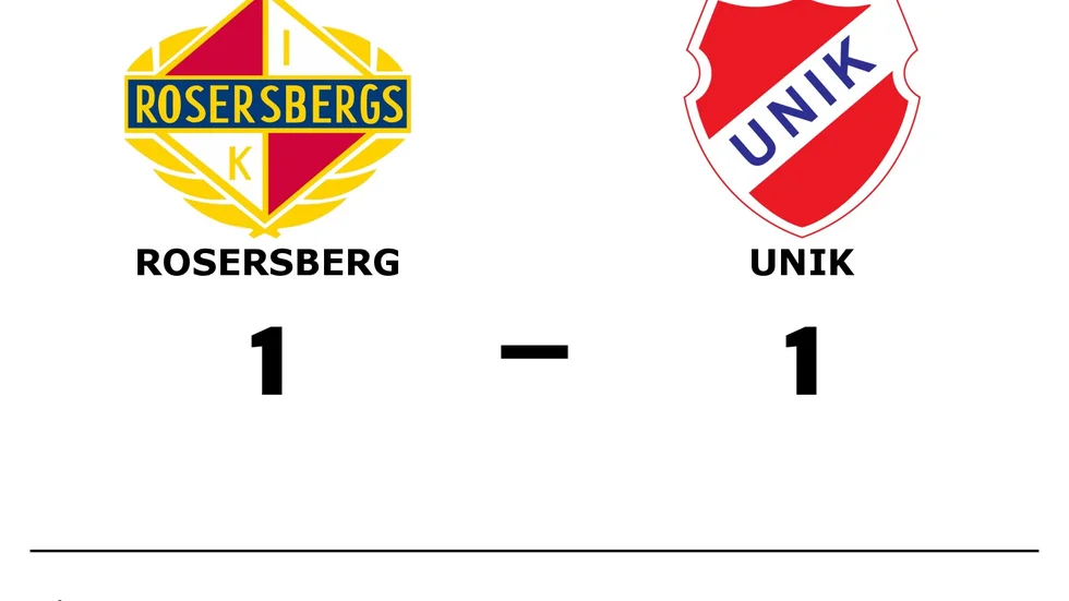 Rosersbergs IK spelade lika mot Unik FK