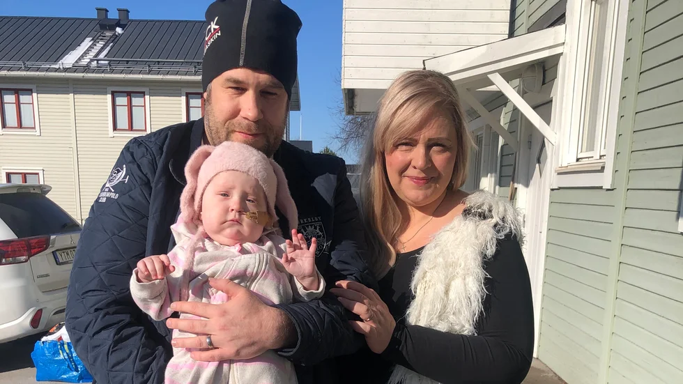 Hela familjen hemma i Luleå.