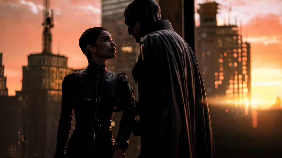 Zoe Kravitz och Robert Pattinson i "The Batman". Arkivbild.
