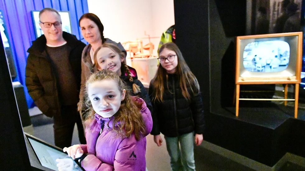 Magnus Pettersson, Martina Lindberg och barnen Betty Lidman, Lilly Lidman och Ester Sikky, tyckte att utställningen var både intressant och lärorik.