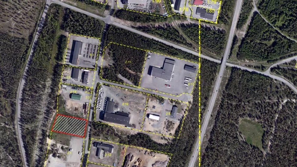 Vill köpa mark. Det rödmarkerade området vill Öhrlunds åkeri köpa av kommunen.