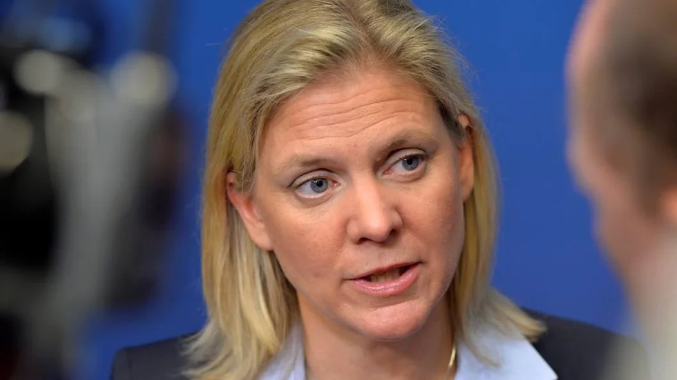 Magdalena Andersson. Finansminister (S).