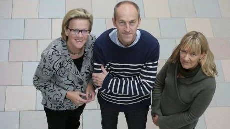 Trio. Margareta Gottberg (projektledare), Mats Ladebäck (projektansvarig) och Helena Kedja (utbildningsansvarig) på Folkuniversitetet.