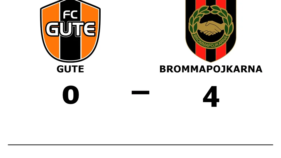 FC Gute förlorade mot Brommapojkarna DFF