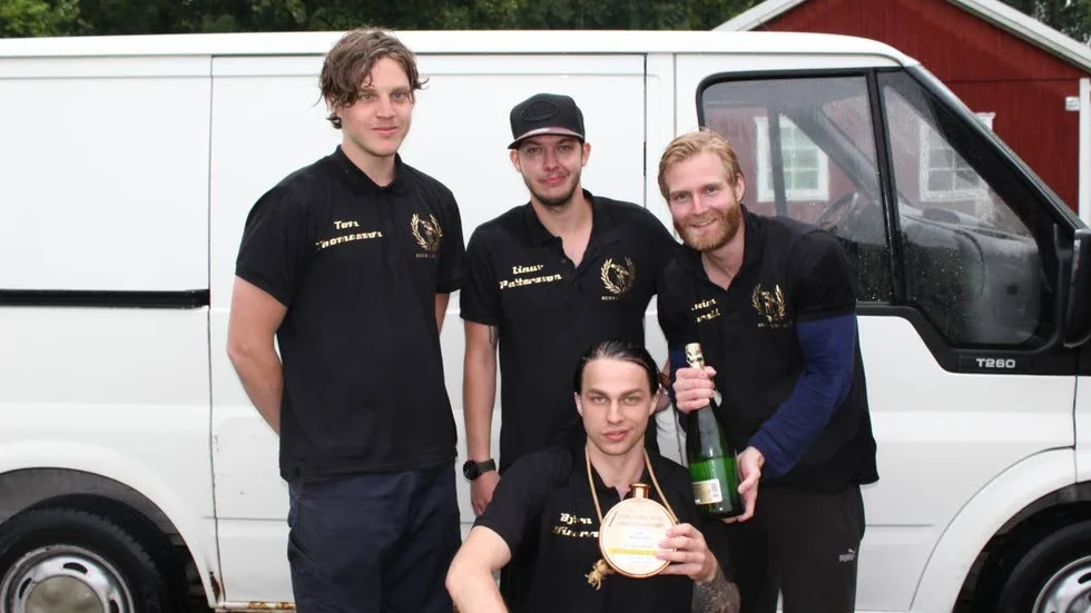 VINNARNA: Tom Thomasson, Linus Pettersson, Berra Winarve och Joakim Gardell.