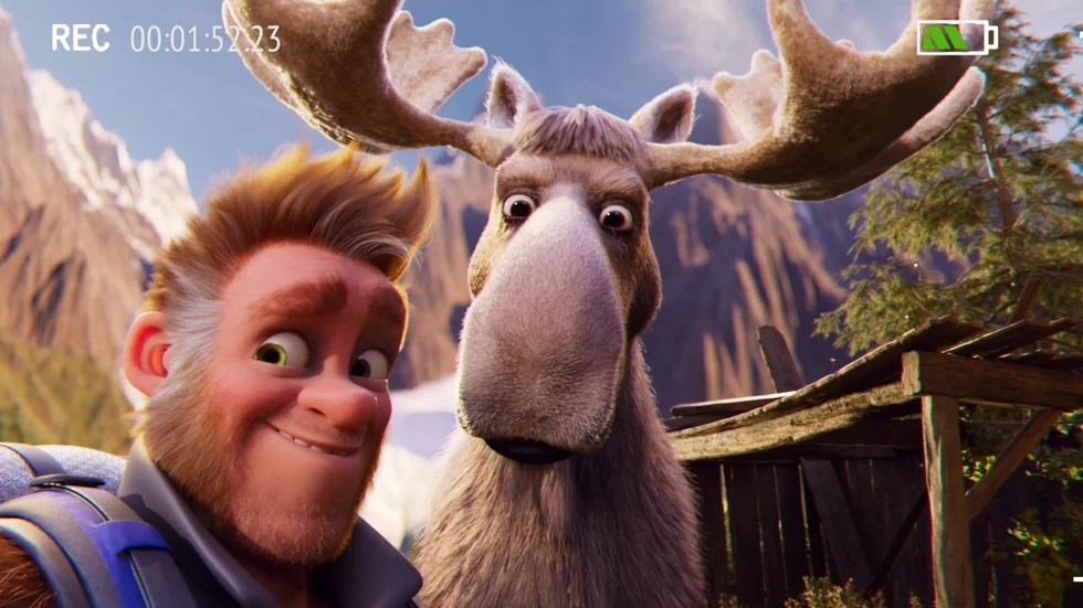 Pappa Bigfoot åker till Alaska och blir miljökämpe i "Familjen Bigfoot". Pressbild.