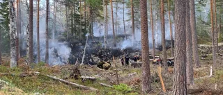 Skogsbranden släckt – flygplan fick vattenbomba