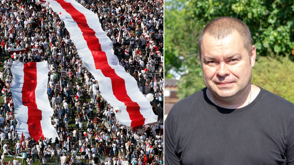 Norrköpingsbon Aliaksandr Rahachou imponerades av modet hos demonstranterna han mötte i Minsk.