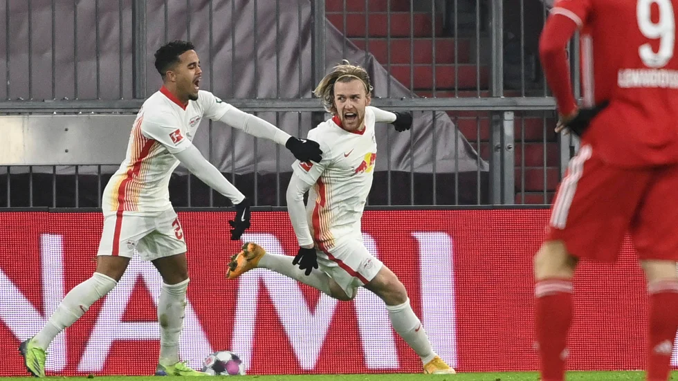 Emil Forsberg blev målskytt för Leipzig när man kryssade mot tabellettan Bayern München.
